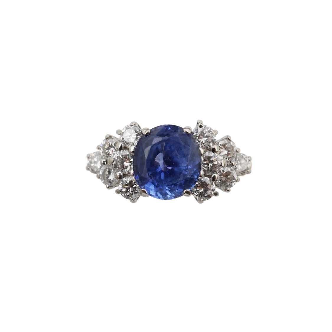 A sapphire and diamond ring